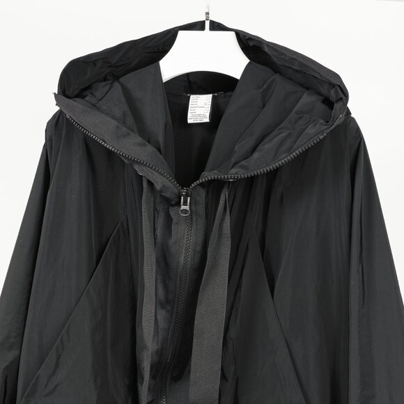 Denis Gagnon Black Taffeta Oversized Hooded Jacket - Picture 3 of 10